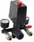 MECUTP Druckschalter Kompressor Druckregler 240V Druckminderer Mit 2 Messanzeigen Und 2 Druckluftschnellkupplungen, Luftkompressor Steuerventil Regler Von 0 Bis 12 Bar - Außengewinde 1/2