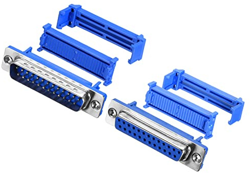 QUARKZMAN D-sub 25-pin 2-Reihe Stecker und Buchse Sockelplatine Anschluss | 1 Set, RS232 serielle Schnittstelle, Lötfreier Klemmenblockadapter