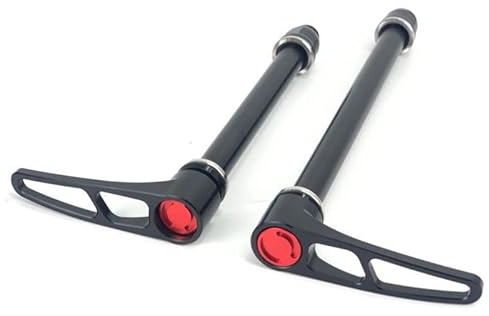 Steckachse,Fahrrad Schnellspanner Rennrad-Scheibenbremsen-Schnellspanner, Titan, Steckachse, Fahrradnabenrohr, Wellenspieße, 12 x 100 mm, 12 x 142 mm, for Rennrad mit Scheibenbremsen ( Color : Rear )