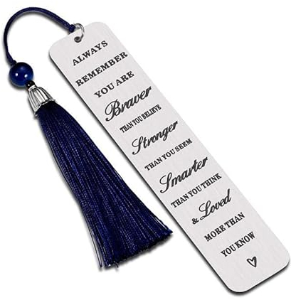 Inspirierende Geschenke Lesezeichen für Mädchen Jungen Always Remember You are Braver Lesezeichen für Tochter Sohn Buchleser Liebhaber Geschenke für Frauen Männer Ermutigung Geschenk für Bücherwurm