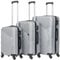 VERTICAL STUDIO 20 24 28 Koffer Reisekoffer 3er-Set Trolley Mehrteilig mit Ziffern Kofferschloss aus Kunststoff (ABS) Vier Rollen (Silber Fredrikstad)