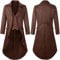 RLEHJN Steampunk Jacket Men UK Clearance Long Coat Vintage Tailcoat Jacket Gothic Victorian Frock Coat Uniform Costume Single Breasted Trench Coat Autumn Casual Lapel Collar Overcoat