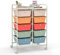 TANGZON 10 Drawers Storage Cart, Rolling Utility Cart with Lockable Wheels, Multipurpose Mobile Organizer Trolley for Home Office Stationery Beauty & Salon (Macaron)