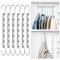 Cycleacc Kleiderbügel Platzsparend, Metall Magische rutschfeste Kleiderbügel, Schrank Organizer Multipurpose Clothes Hanger für Hosen Hemden Jeans (6 Stück)