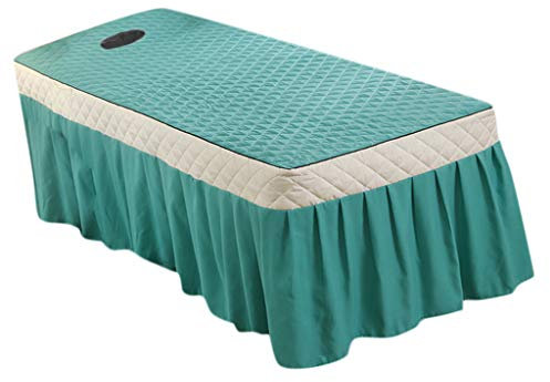 Spa Massageliegen-Rock Beauty Bett gesteppt mit Volant grün, 190 x 70 cm