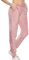 Aottori Pantalon de Sport Femmes en Velour Pantalon de Survêtement avec Poches Sweatpants Jogging Running Fitness Course Casual Rose XXL
