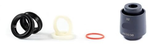 1set Fahrrad Gabel Staub Dichtung 32mm 34 35 36mm Staub Dichtung & Schaum Ring Für Fox/rockshox/Magura/X-Fusion/Manitou Gabel Reparatur Kits Teile (Color : 34MM kit with Tool)