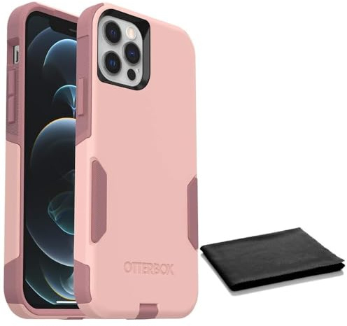 OtterBox Commuter Series Case for iPhone 12 & iPhone 12 Pro (Only) - with Cleaning Cloth - Non-Retail Packaging - Ballet Way (Pink)