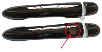 Poignées de porte extérieure Couvercle De Poignée De Porte En Plastique Noir Brillant, Accessoires Pour R&enault Clio 3 MK3 Iii 2006 2012 2013 RS Poignée de Porte Voiture Extérieure ( Color : 2D K-1 )