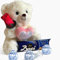 Baci Perugina Originalgeschenk zum Muttertag 2025 – Teddybär + 37,5 Gramm Baci Perugina Tubino + Rote Rose