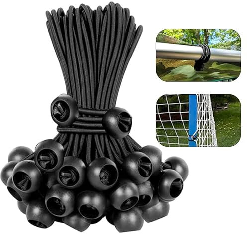 15cm Gummispanner mit Kugel, Spanngummis mit Kugel 30 Stück, Planenspanner mit Kugel Zeltgummis Expanderschlingen Gummischlaufen für Planen Zelt