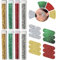 8X Kids Glitter Tubes - Fine Glitter Shakers for Slime, Resin, Nails, Wax Melts - Red, Green, Gold, Silver - Christmas Crafts & DIY Projects