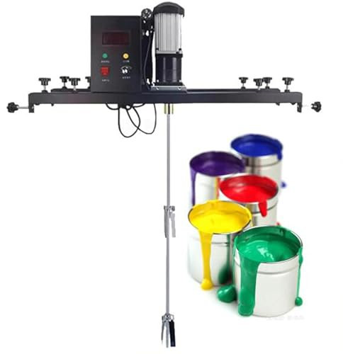 MBCEYLSTUB Electric Tank Mixer with Folding Propeller, 0-3000 Rpm Speed, Electric Paint Mixer, 400MM Blade Diameter, 1000ML Mixing Capacity, Suitable for Paint, Glue, Resin
