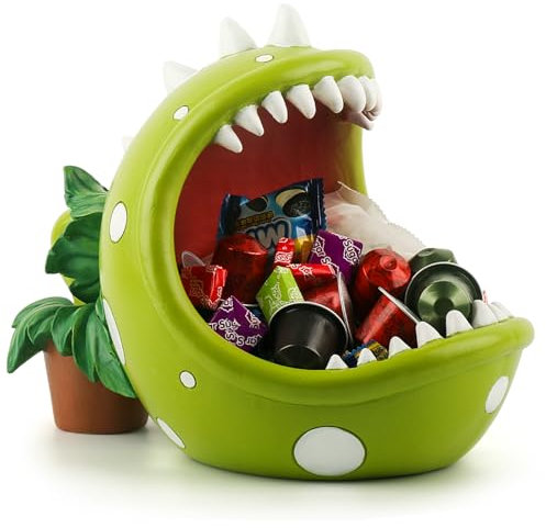 Ehuoyan Large Green Resin Whimsical Venus Fly Trap Candy Bowl, 500ml, Midium Size, Handmade, Non-Toxic, Big Mouth, Perfect for Home Decor, Candy Dish, Key Bowl, Christmas Decor