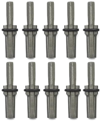 10er Set Handspalter, 16 mm 5/8 Zoll Dübelkeile und Unterlegscheiben-Set, Spaltkeil Stein für Granit, Marmor, Beton, Gneis, Sandstein, Schiefer, Stein (Dunkelgrau)
