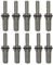 Set di 10 spaccalegni, 16 mm, cunei e rondelle, cunei per granito, marmo, cemento, gneis, arenaria, ardesia, pietra (grigio scuro)