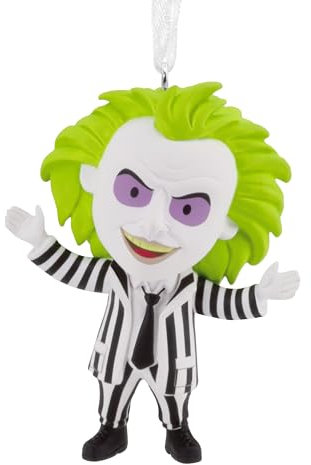 Hallmark Beetlejuice - Decorazione da appendere per albero di Tim Burton, in resina, ornamento da appendere per Natale, Halloween, raccapricciante
