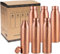 NORMAN JR, Copper Water Bottle 1L - Gift Box of 6, Plain 3, Hammered 3, an Ayurvedic vessel made of pure copper - helps you drink more water with many health benefits