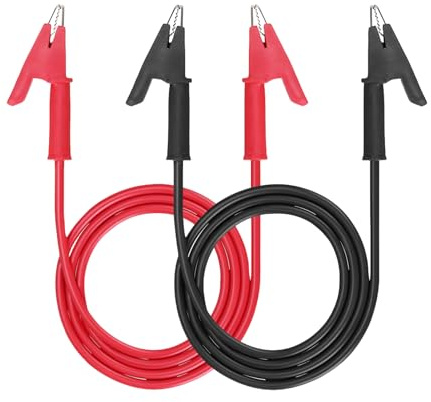 DOCOLL Alligator Clips Electrical Test Leads Jumper Wires 2PCS 6.6Ft/2M