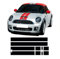 Auto Motor Abdeckung Motorhaube Motorhaube Streifen Aufkleber Dach Kofferraum Aufkleber, für Mini Cooper Coupe R58 Cabrio R57 Roadster R59 JCW Zubehör