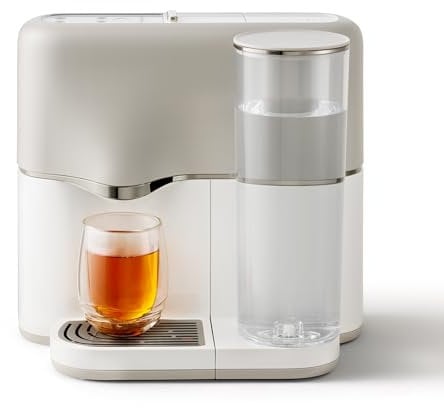 Avoury One Teemaschine mit Kapselsystem – Premium Teebereiter für Teekapseln mit automatischer Temperaturregelung, modernes Design (Silver White, ohne Bundle)