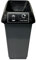 Chabrias Ltd 50 Litre Recycling Waste Bin With Lid & Logo Sticker Included (Black Lid & Food Waste Logo)