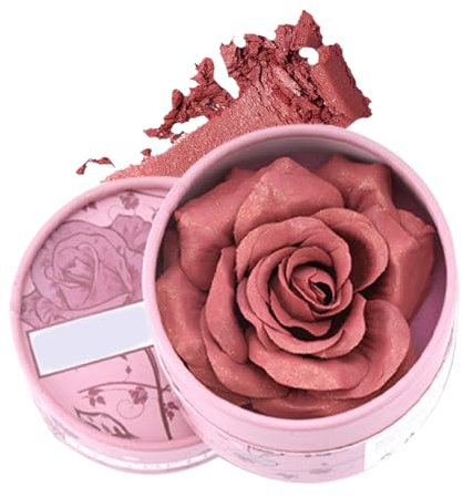 Flower Beauty Blush - Elegantes 3D Rose Blush | Zarte Rose verbessert auf natürliche Weise den Teint | Dreidimensionale Rose für einen strahlenden, mit einem Hauch von blumigem Charme