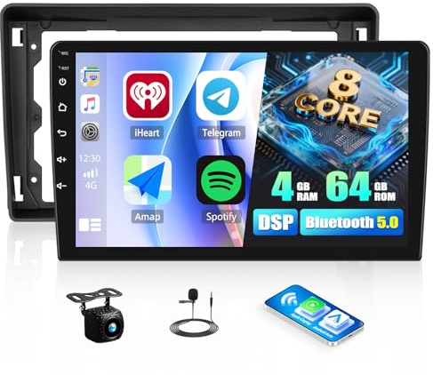 Zomolither 4+64G 8 Core Android 15 Car Stereo for Ford Transit 2009-2016/ Ford Focus 2005-2008 Wireless CarPlay Android Auto 9 Inch 1280 * 720 Touch Screen GPS Bluetooth 5.0 FM DSP SWC Reverse Camera