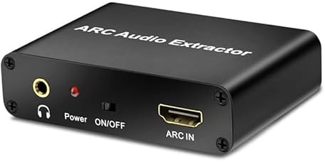 Estrattore audio HDMI ARC, adattatore convertitore audio stereo da coassiale SPDIF a RCA 3,5 mm, supporta 192 kHz e 5.1 CH per HDTV, amplificatore per cuffie per home theater