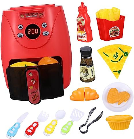 CLISPEED Ensemble de Friteuse à Air Jouet Changement de Couleur pour Garçon et Filles Accessoire Cuisine Jouet Éducatif Simulation Cuisine pour Anniversaire 1 Pièce