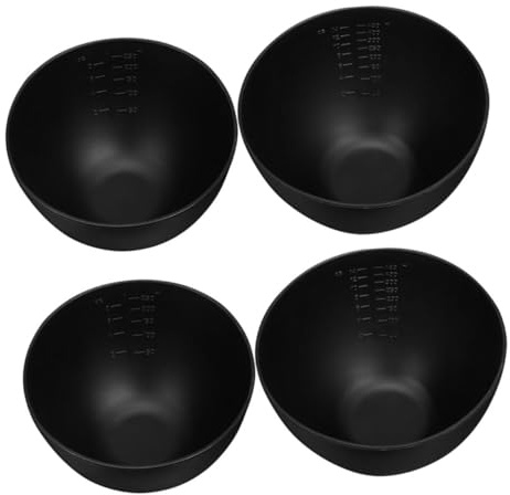 LRXIYODE 4 pièces Lot de Bols Silicone pour Masques Faciaux Grandes Coupelles et Moyennes Bols Empilables pour Esthéticiennes Mélange DIY Résistants et Faciles à Nettoyer