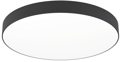 Eglo Connect.z Smart Home LED Ceiling Light Fixture Gallizzi-Z, Ø 69 cm | ZigBee, matte, app and voice control Alexa, warm to cold white, RGB, dimmable lighting, black flush mount lamp