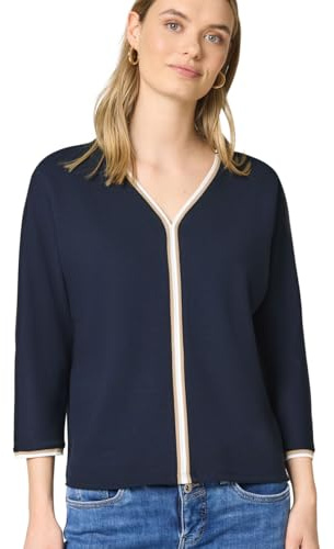 Damen 3/4-Arm Shirt mit Kontrastdetail