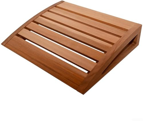 Vasiumic Appuie-tête de sauna en bois avec support ergonomique pour le cou - Grain naturel - Relaxation - 38 x 31 x 7 cm (B)