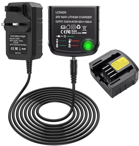 LithiumIon Battery Charger LCS1620 for Black & Decker 14.4V 18V 20V | For Lithium Ion Battery LB20 LBX20 LBXR20 LB2X4020 LBX4020 LBXR20-OPE LBXR2020-OPE LB2X3020-OPE