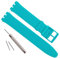 Ultradünnes Uhrenarmband, 16 mm, wasserfest, aus Silikon, Ersatz für Swatch 16mm grün