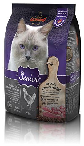 Leonardo Senior [400g] Katzenfutter | Trockenfutter für ältere Katzen | Alleinfuttermittel für ältere Katzen ab ca. 10 Jahren+