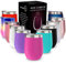 CHILLOUT LIFE 12 oz Stainless Steel Tumbler with Lid & Gift Box - Double Wall Vacuum Insulated Travel Coffee Mug with Splash Proof Slid Lid - Insulated Cup for Hot & Cold Drinks, Hot Pink Tumbler