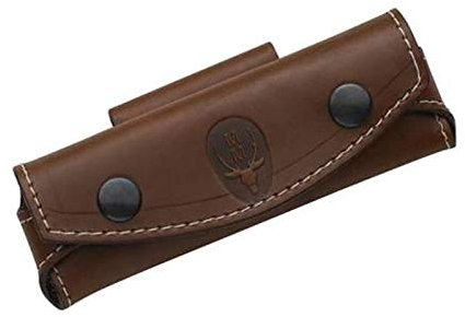 Muela Funda para Navaja F/CART realizada en cuero vaquetilla para Caza, Pesca, Supervivencia y Bushcraft + Portabotellas de regalo