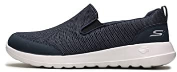 Skechers GO WALK MAX CLINCHED, Zapatillas para Hombre, Navy Textile /White Trim, 41 EU