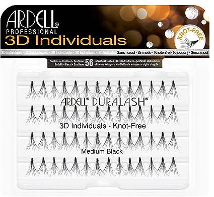 Ardell Pestañas Postizas 3D Individuales Medium Black