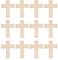 EXCEART 12 Stücke Holzanhänger Holzkreuz Anhänger Schild Natürliche Holz Kreuz Holzscheiben zum Basteln und Bemalen Deko Hänger für Wanddeko DIY Handwerk (Beige)