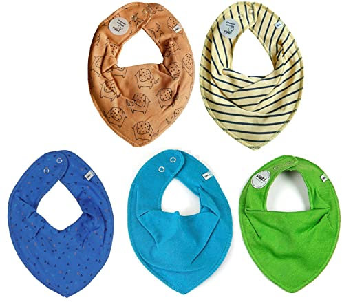 Pippi Baby Halstuch 5er Pack Dreieckstücher (Bunt-5er-Mix)