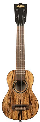 KALA KA-MG-SLNG - Spalted Mango Long Neck Soprano Ukulele, with Bag (UB-S)