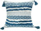 LIGICKY Boho Kissenbezug Büschelige Dekorative Kissenbezüge Getuftet Weich Kissenhülle mit Quaste Baumwolle Kissen Boho für Sofa Couch Schlafzimmer Wohnzimmer Büro Auto, 45 x 45 cm, Blau und Weiß