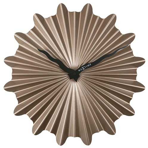 NeXtime Wanduhr Dia. 40cm - Metall braun Sunny Stil