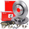 BREMBO Coated Disc Line Bremsenset Hinterachse inkl. Bremsscheiben Hinten Ø 300 mm Voll und Bremsbeläge Hinten Kompatibel mit AUDI A4 B8 (8KH) (8K2) (8K5), A5 (8T3) Cabrio (8F7) Sportback (8TA), Q5