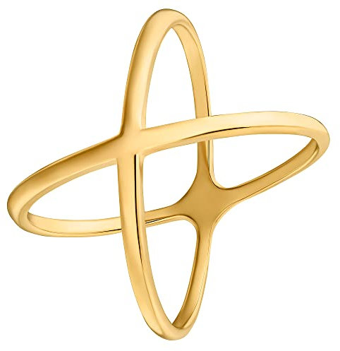 Heideman Ring Damen Fionn aus Edelstahl gold farbend poliert Damenring für Frauen vergoldet