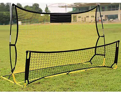 Fussballtor 2 in 1 Faltbar Fußball Rebounder Sports Prellwand Kicker Zielschießen Training Net Fussball Training Faltausrüstung Trainingsgeräte Übungen Fußballschuss
