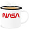Emaille Becher Blechbecher - Statement - Nasa - Raumfahrt Astronaut Mondlandung Weltraum - 300 ml - Weiß Schwarz - statements space x kaffeebecher frohes neues jahr logo new year worm mit geschenk